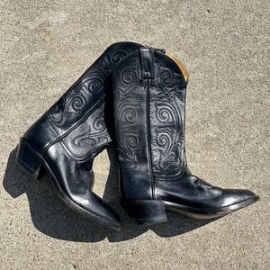 Tony Lama Black Cowboy Boots